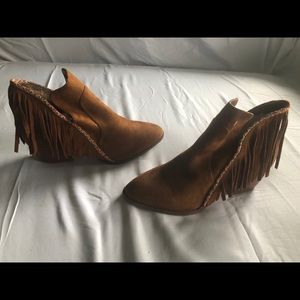 Tan ankle booties